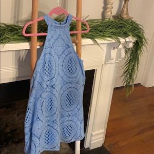 Blue lace Judith March dress